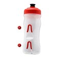 Fabric Cage-Less 600ml bottle Clear & Red