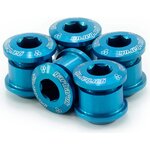 Garbaruk Chainring bolts 6mm CroMo - 5pcs Blue