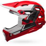Bell Super DH Mips full face kypärä irrotettavalla leukasuojalla Matte Red/White/Black Recourse