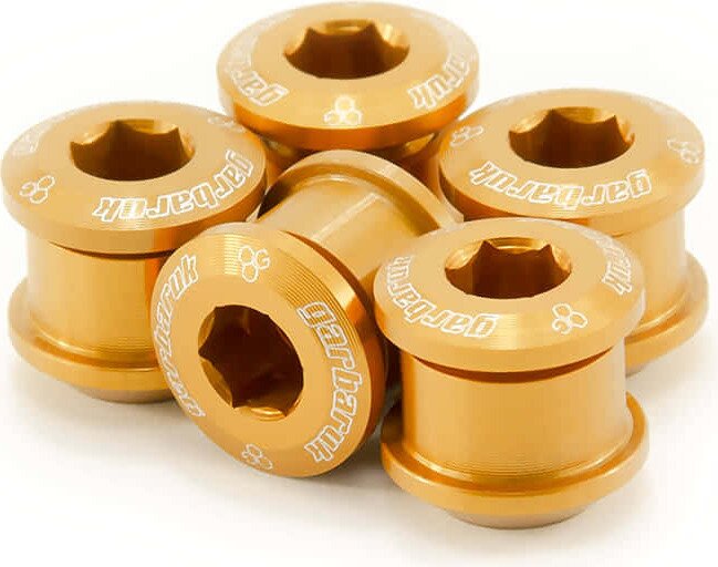 Garbaruk Chainring bolts 6mm CroMo - 5pcs Gold