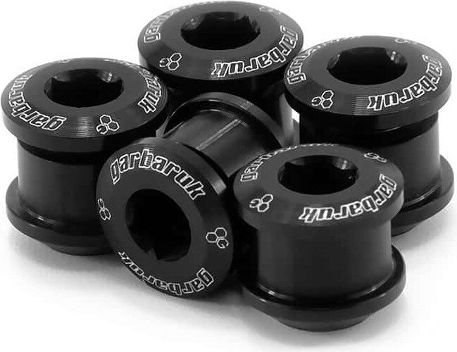 Garbaruk Chainring bolts 6mm CroMo - 5pcs Musta