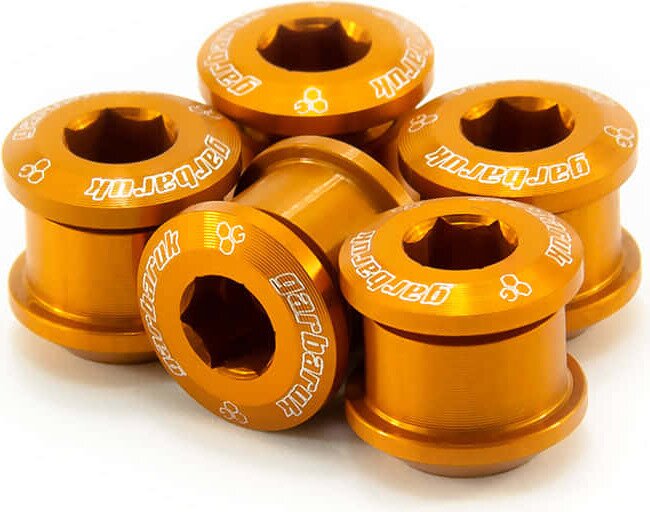 Garbaruk Chainring bolts 6mm CroMo - 5pcs Orange