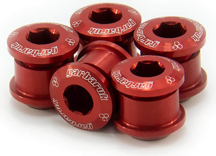 Garbaruk Chainring bolts 6mm CroMo - 5pcs Red