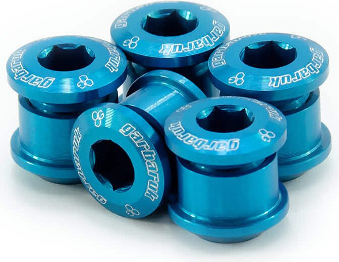 Garbaruk Chainring bolts 6mm CroMo - 5pcs Blue