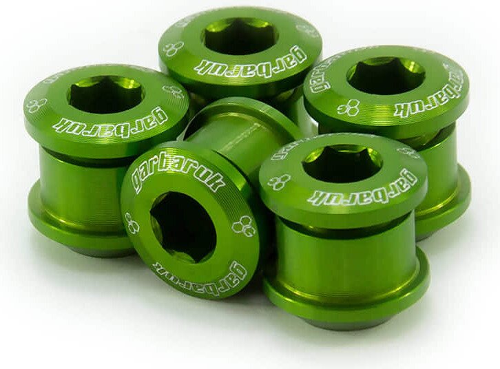 Garbaruk Chainring bolts 6mm CroMo - 5pcs Green