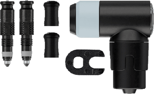 Schwalbe Presta valve extender Pumpun pää 90 asteen kulmassa