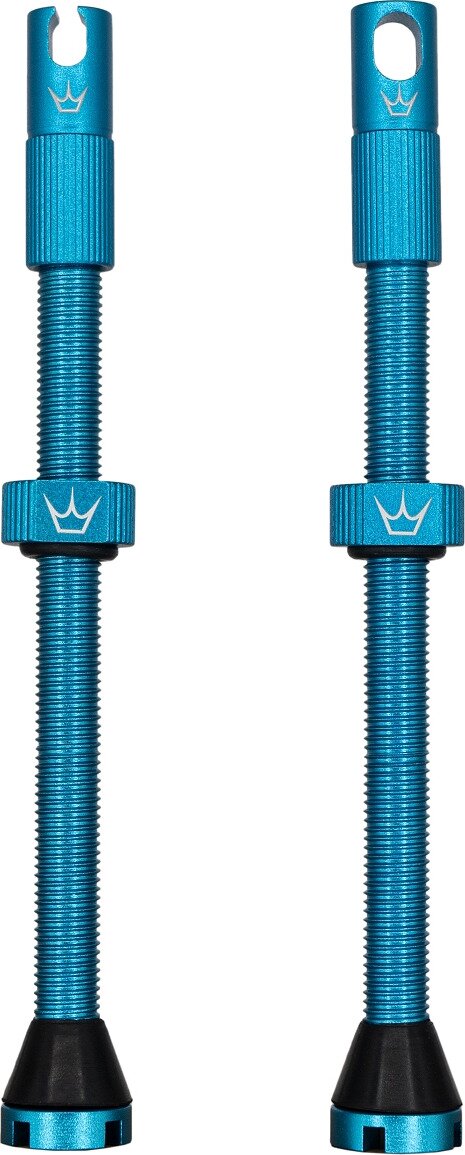 Peaty's X Chris King Tubeless Valves (pari) 80mm Light blue