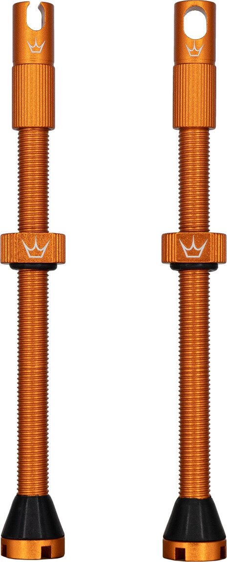 Peaty's X Chris King Tubeless Valves (pari) 80mm Orange