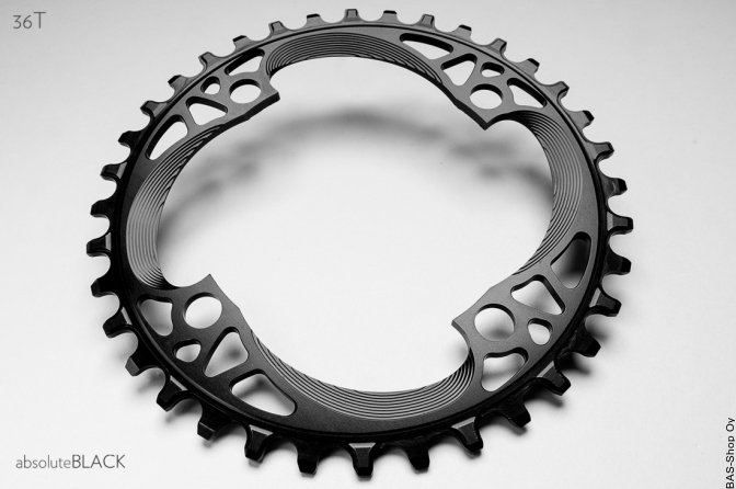 AbsoluteBlack Narrow Wide 4x104 bcd round chainring Black