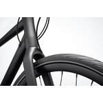 To blend speed with comfort, Quick uses road-bike style wheels fitted with larger volume tires for better bump absorption, grip and durability.