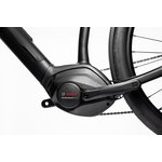 Proprietary Cannondale motor mount positions the Bosch drive unit low and forward in the frame, keeping the Center of Gravity low and the chainstays short for uncommonly agile handling.