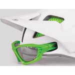 Front eyewear dock and goggle compatibile including rear strap clip