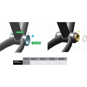 Sram DUB PressFit 30 (Road) 83 mm Standard bearings