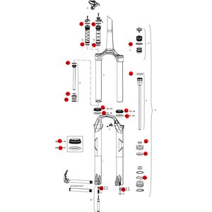 RockShox Reba 80-100mm Boost/Standard 120mm Boost täyshuoltosarja