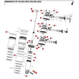 RockShox Monarch R/RT/RL/RT3 2011-2013 täyshuoltosarja,9