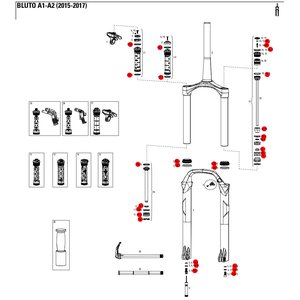 RockShox Bluto 2015-2018 (A1-A2) täyshuoltosarja