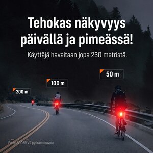 Fenix BC05R V2.0, 15 lm ladattava pyörän takavalo