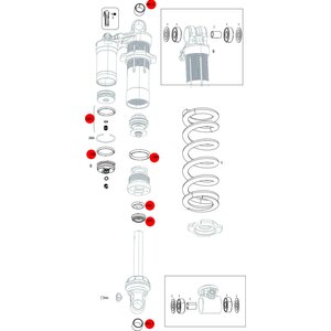 RockShox Super Deluxe Coil B1 200h/1v 2023+ tiivistesarja
