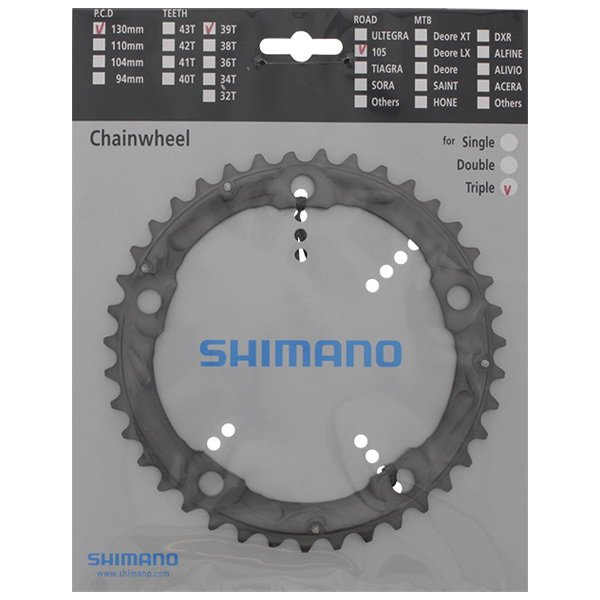 Shimano 105 FC-5703 39T 5x130 bcd triple 10v chainring