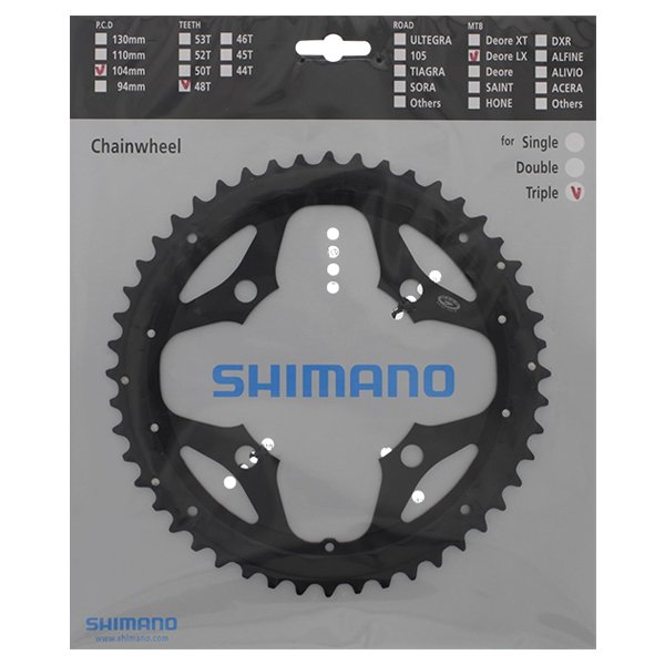 Shimano SLX M660 48T 4x104 bcd 9v chainring